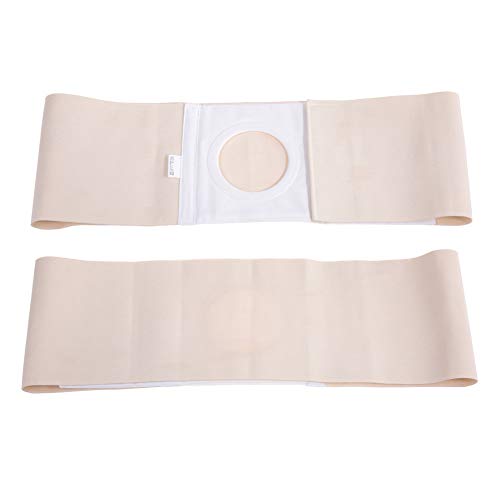 01 Ostomía Abdominal Brace Cinturón de ostomía médico Abdominal Support Stoma Brace Beige(M)
