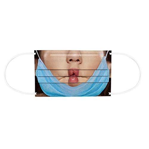 10 Piezas Adultos Expresión Divertida_Mascarillas, 3 Capas Spunlace, wuayi 3D Estéreo Hermosa Exquisita Elegante Impresión Sin Posicionamiento, Cómodo Respirable, Deportes Ocio Oficina