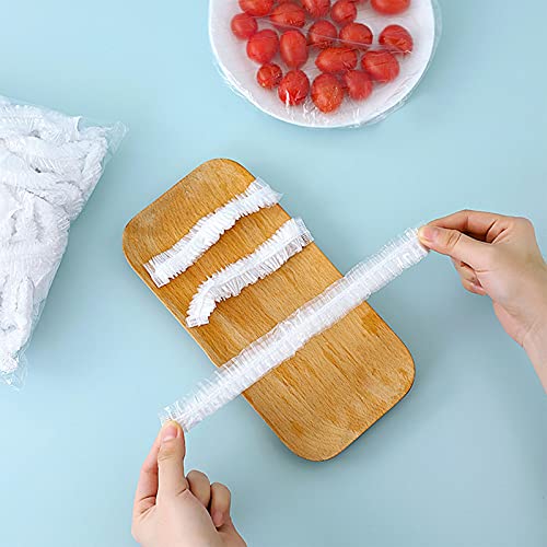 100 Bolsas De Mantenimiento Fresco, Cubiertas Elásticas Retráctiles Para Almacenamiento De Alimentos, Tapas De Tazones Elásticos Para Bolsas Frescas Para Sellar Alimentos Y Mantenerlas Frescas
