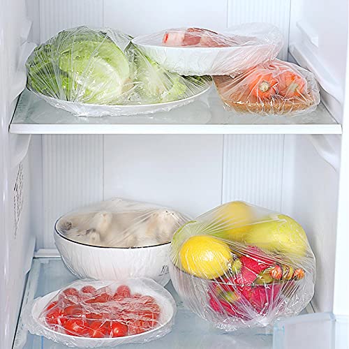 100 Bolsas De Mantenimiento Fresco, Cubiertas Elásticas Retráctiles Para Almacenamiento De Alimentos, Tapas De Tazones Elásticos Para Bolsas Frescas Para Sellar Alimentos Y Mantenerlas Frescas