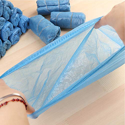 100 Piezas Cubiertas De Zapatos Desechables/Cubrezapatos Antideslizantes/Cubiertas de Zapatos Impermeables Desechables Cubrezapatos Engrosada a Prueba de Polvo (15cm*37cm)