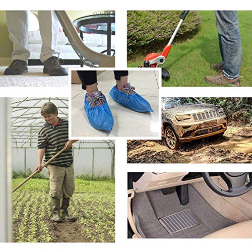 100 piezas de plástico impermeable a prueba de polvo fundas de zapatos para pisos, azul, talla única