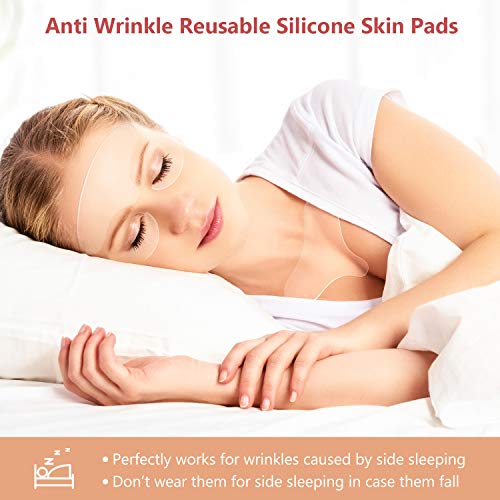 12 Piezas de Almohadillas de Silicona Reutilizables Parche de Silicona de Cuello Conjunto de Almohadillas de Frente Almohadilla de Escote Almohadilla de Ojos para Mujeres Niñas