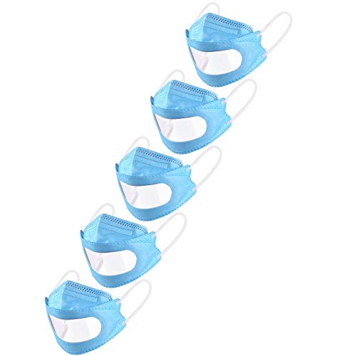 1/3/5/10/20/30/50/100pc Unisex Adulto Transparente Labios Bufanda sólida -impresión de Moda Lindo elástico Universal Bufanda Earloop -10105-7
