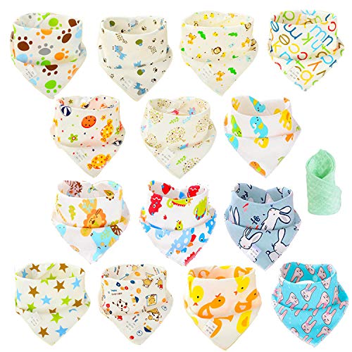14 Baberos Bebe Drool Tela para Bebé Niña Niño Recien Nacido (14pcs para Unisex)