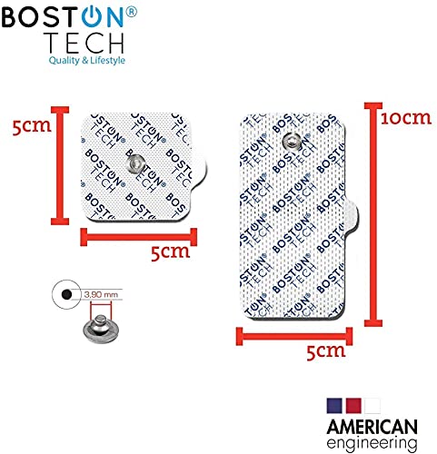 16 Electrodos autoadhesivos Reutilizables supersoft para unidades de TENS/EMS Tipo Compex, Conexión Snap (Botón) Tecnología Premium de 3 Capas. Alto Rendimiento y Larga duración.