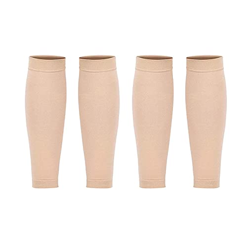 2 Pares Calcetines de Compresión Elástica, Calcetines de Compresión de Pantorrilla, Sin Medias de Compresión de Pies, para Almacenes Varicosos, Férula de Tibia, Hinchazón de Las Piernas