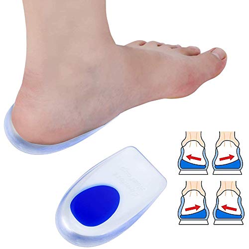 2 Pares de Almohadillas de Silicona para El Talón, Almohadillas de Gel Ortopédicas para El Talón, Almohadillas de Apoyo para El Talón, Almohadillas de Silicona para El Talón para La Fascitis Plantar