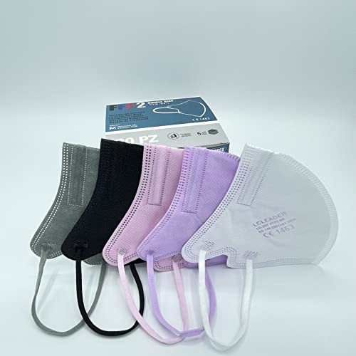 20 Mascarillas FFP2/KN95 Talla Pequeña Small Homologadas Certificación CE sin Válvula de 4 Capas, Máscara Protectora de Polvo, Mascarilla de Protección con Filtros de Calidad BFE≥95, 20 Piezas