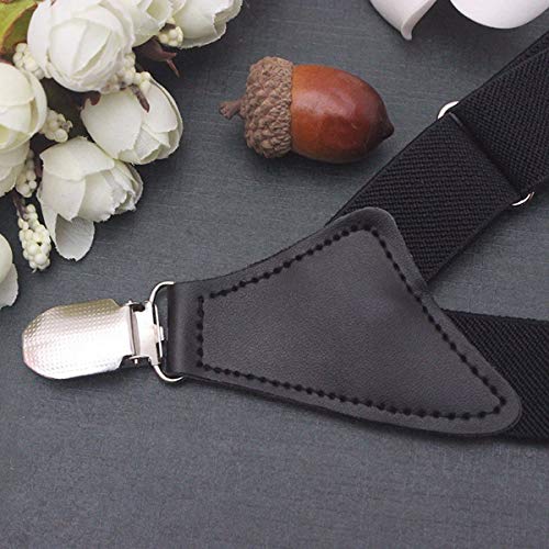 2.5cm Ancho Tirantes ortopédica pistolera Suspender Postura 2 Clip-On Tirantes Tirantes para Mens Male 6