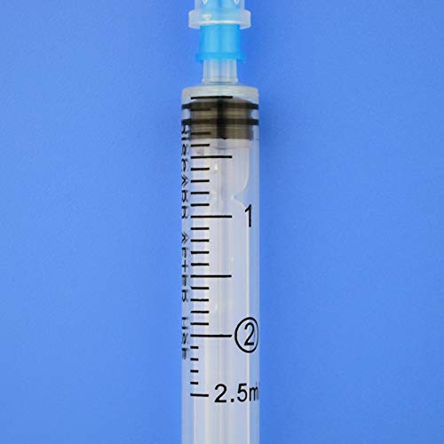 2ml-100Pcs Jeringa estéril con 23G aguja, inyección no humana (2ml-100Pcs)
