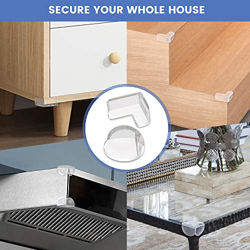 30PCS Protector de Esquinas Grande para Mesas y Muebles, Proteccion Transparente de Seguridad para Bebes y Niños