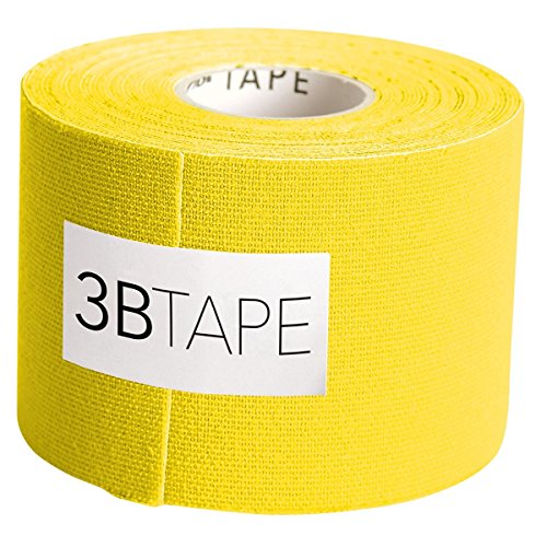 3B Scientific Cinta de kinesiología (5m x 5cm) Cinta de Soporte Elástico para Músculos y Articulaciones para Ejercicio, Deporte, Recuperación de Lesiones y Dolor Muscular - Amarillo