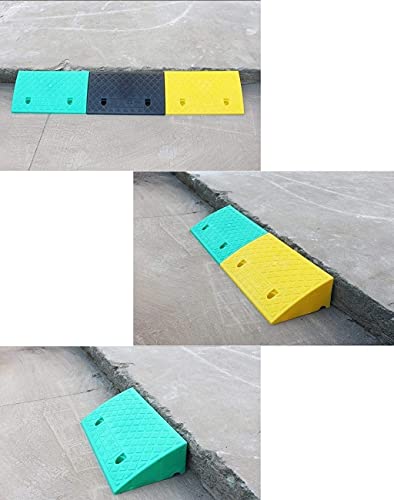 5 9CM Rampas interiores Rampas de plástico amarillo para sillas de ruedas El centro comercial Supermercado Umbral Pendiente Pad Almohadilla triangular antideslizante (Color: Amarillo Tamaño: 50 * 27 *