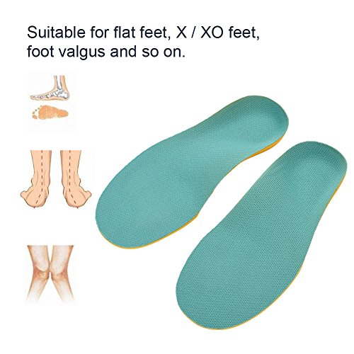5 tipos de plantillas ortopédicas transpirables con absorción de golpes, soporte de arco correctivo, cojín, plantillas para zapatos, almohadillas para niños(M)