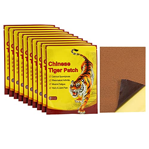 80 Piezas Parche para el Cuello Y el Hombro Parche para Aliviar el Dolor en la Cintura Y la Pierna Tratamiento para el Dolor en las Articulaciones Parche para el Cuidado de la Salud para Masaje Y Rela