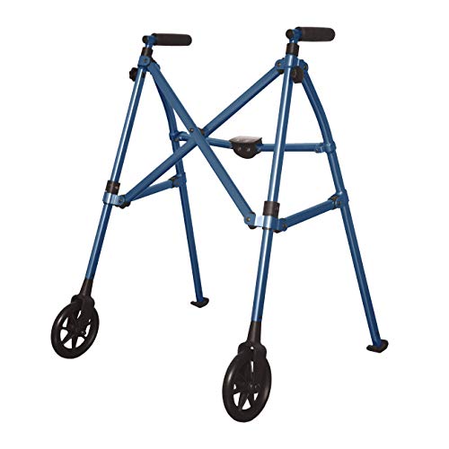 Able Life Space Saver Walker, Andador Para Ancianos Con Freno, Andador Mayores, Caminador Para Adultos, Estrecho y Plegable Con 2 Ruedas, Azul Cobalto