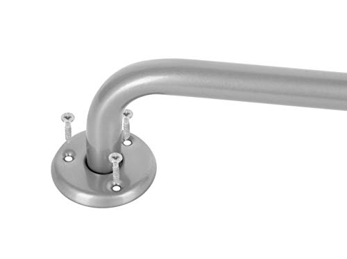 ADGO Antaba Soporte Pasamanos de Baño 30 cm, Barra Antideslizante para Montaje en La Pared Baño Aseo Ducha Inodoro Corredor, Plata Metal, 1 pieza