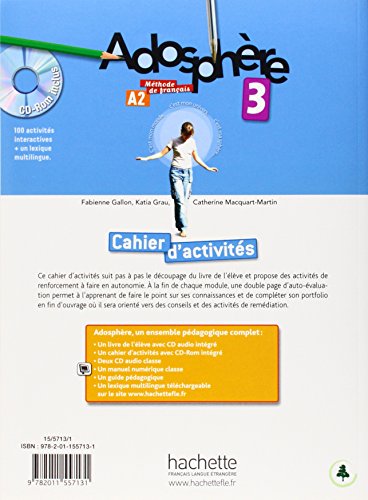 Adosphere. Cahier. Per la Scuola media. Con CD-ROM (Vol. 3): Cahier d'activités (Adosphère)