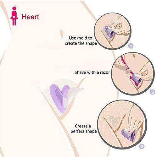 Afeitadora de vello púbico Bimber Trimmer para damas, afeitadora de Bikini Trimmer y Bikini Shaving Stencil Herramientas íntimas privadas （5 piezas）