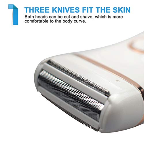 Afeitadora electrica mujer 3 en 1 Afeitadora Sin dolor Para mujer Bikini Trimmer Para todo el cuerpo impermeable Carga USB Pantalla LCD Uso en Seco y Húmedo Depiladora corporal