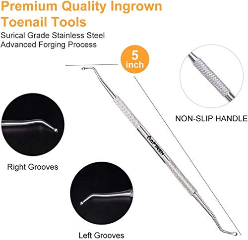 AFTREN Juego de cortauñas para uñas encarnadas con Nail Lifter y File Kit de alicates para uñas de grosor y difíciles de las uñas de los pies, manicura y pedicura herramientas con alicates y lima