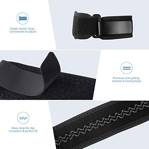 AGPTEK - 2 coderas para jugadores de tenis y golf, soporte para epicondilitis, codero para gimnasio con almohadilla de compresión de cómoda espuma EVA, ideal para aliviar los dolores (gris)
