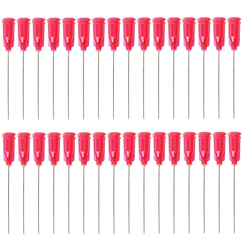 Agujas de punta roma, 100Pack agujas de acero inoxidable Luer Lock para jeringas, aguja dispensadoras roma cánulas de para uso industrial y experimental (25G)