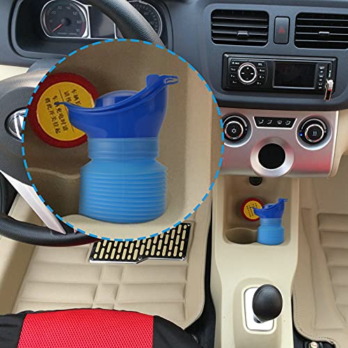 AIBAOBAO Urinario Portatil, Inodoro Portatil, Orinal Portatil Adultos Retráctil Reutilizable, 750 ml Móvil Iorinal de Viaje Urinario de Emergencia Bolsa para Coche, Viaje, Camping, Viajes