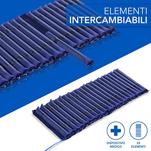 AIESI® Colchón Antiescaras de elementos intercambiables con compresor ajustable de ciclo alterno DOCTOR MATTPLUS # 22 elementos # Capacidad 150 Kg # Silencioso # Garantía 24 meses