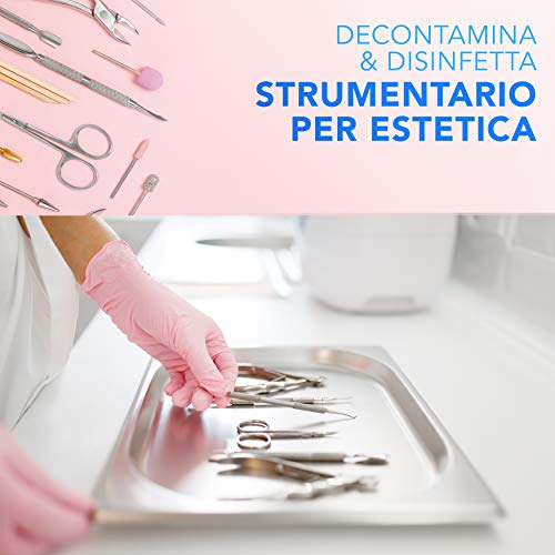 AIESI® Desinfectante listo para usar para instrumentos y dispositivos médicos a base de cloruro de benzalconio botella de 1 litro HOSPICLOR FERRI