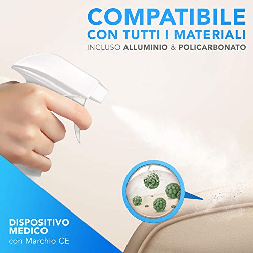 AIESI® Spray desinfectante de acción rápida listo para usar para superficies dispositivos médicos y unidades dentales botella de 1 litro HOSPIGERM SPRAY