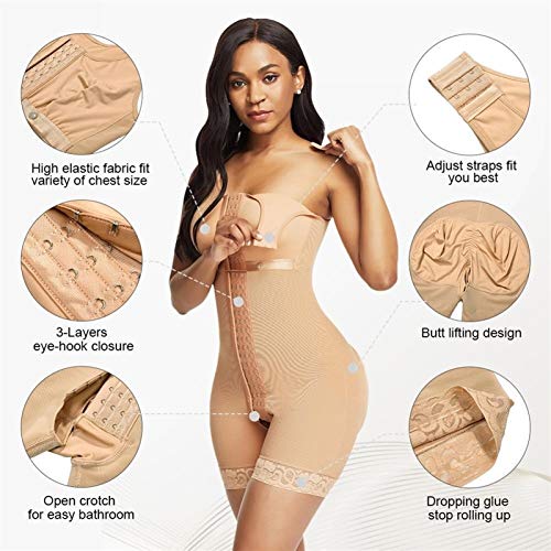 AIJIANG Modelador Cuerpo Completo, Fajas Reductoras Colombianas Corsé Fajas Body Post Liposucción Ropa Interior Adelgazante Entrenador Cintura Corsé Sin Costuras (Color : A, Size : Small)