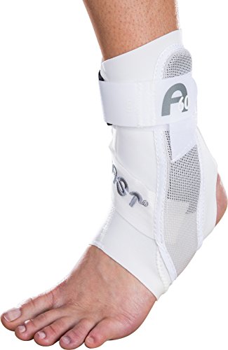 Aircast A60 Tobillera Blanca de Protección en Neopreno con Estabilizadores - Soporte Izquierdo Talla S - Para Recuperación Lesiones Esguinces y Síntomas Túnel Tarso