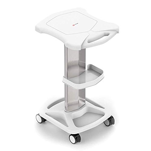 AIYE Carro MéDico Carro De Herramientas MóVil para SalóN De Belleza con Manija, Carro De Burbujas PequeñAs De Abs con Bandeja De Almacenamiento Rueda De Freno, Carga De 50 Kg, Blanco/Rosa
