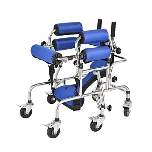 Ajustable De La Silla De Ruedas Infantil Portátil, Andador Andador Permanente, Niño De Pie Marco De La Parálisis Cerebral Hemiplejía Entrenamiento De Miembros Inferiores Bipedestador Andador Andador C