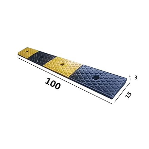 Alargue la almohadilla de pendiente Almohadilla triangular antideslizante de goma Rampas para sillas de ruedas para interiores Tienda Rampas de umbral de hotel Tamaño: 100 * 15 * 3 CM (Tamaño: 100 * 1