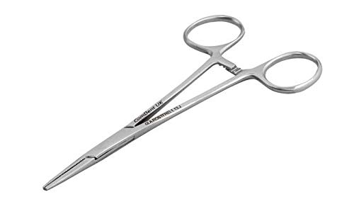 Alicate profesional para pelo de perro, para orejas de mascota, pinzas hemostáticas, 124,5 cm, recto o curvado (recto)