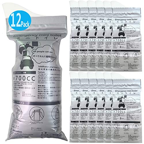 Alled Bolsas de Orina Desechables 700 ml, Bolsas de Orina para Camping, Viajes, al Aire Libre, Urinario, Atasco, de Emergencia, Portátil, Bolsa de Orinal, de Gel para Hombres, Mujeres, Niños