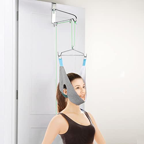 ALLWIN Dispositivo De Tracción Cervical Estiramiento En El Hogar Médico Colgante Espondilosis Cervical Dispositivo De Corrección De Cuello Marco De Tracción De Ortesis