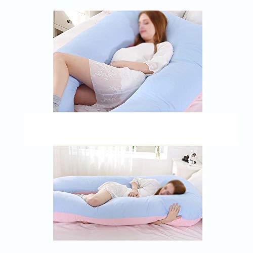 Almohada De Embarazo Ultra Suave Almohada De Lactancia Almohada De Maternidad Multifuncional con Soporte para Todo El Cuerpo,Algodón-Gris,130x70cm