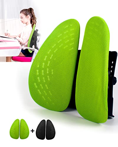 Almohada Lumbar, WEEKSUN Cojin Lumbar Ergonomique con 5 Posiciones Ajustables para Alivio del Dolor de Espalda y corrección de la Postura para Silla de Oficina, Asiento de Auto, Ruedas
