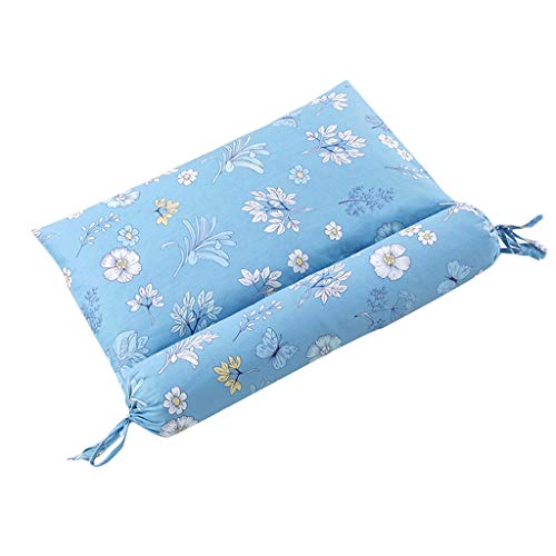 Almohada para el cuello Almohada para el caramelo Mostaza Trigo Cáscara Almohada cervical Solo adulto Reparación Tracción Cilíndrica Almohada para la salud ( Color : BLUE , Size : 50*9CM+48*28CM )