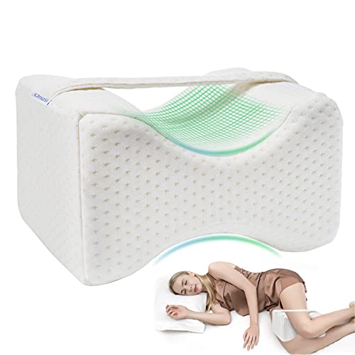 Almohada Piernas para Dormir, Ergonómico Cojín Ortopédico, Ideal para ciática, Caderas, articulaciones, Alivio de Dolores de Embarazo y Dormir de Lado - Opción Ideal para Dormir de Lado
