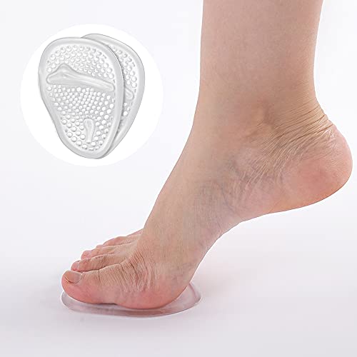 Almohadillas del Antepié 2 pares (4 piezas) Plantillas de Zapatos con Tacón Alto Proteger los Pies, Medio plantilla para Alivio el Dolor en el Antepié