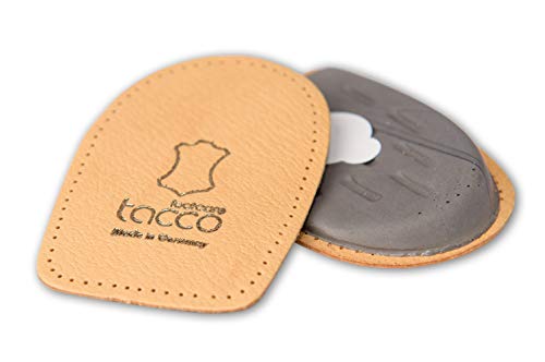Almohadillas Elevadoras Correctoras para el Talón para Zapatos y Botas, Correctores para Piernas, Plantillas Ortopédicas de Cuero Unisex Autoadhesivas, Fabricadas en Alemania (35-37 EUR)