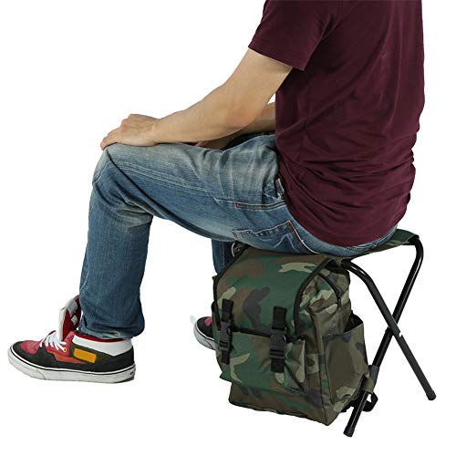 Alomejor Silla Plegable Taburete Plegable Mochila Impermeable Ultraligero Silla Plegable portátil para Pesca, Deportes, Senderismo, Playa Barbacoa al Aire Libre, Camping