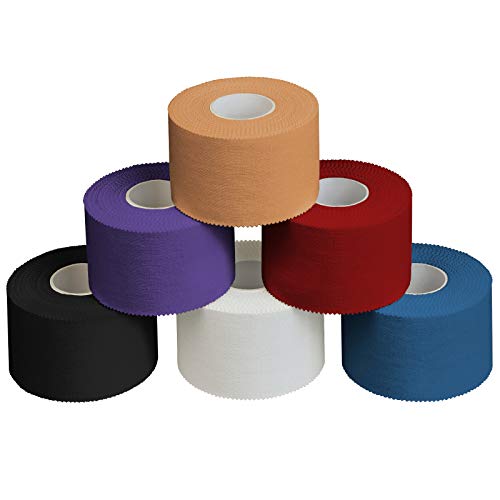 ALPIDEX 6 x Cinta Adhesiva Deportiva 3,8 cm x 10 m Sport Tape, Color:Colores Surtido