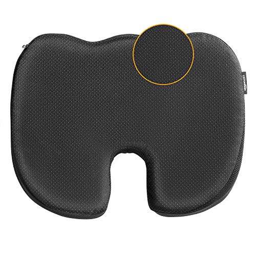 Amazon Basics - Cojín de espuma viscoelástica para asiento para silla de oficina