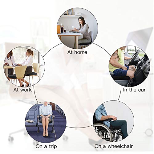 AMERIERGO Cojín de Asiento de Espuma con Gel Refrescante para Hemorroides, Alivio del Dolor en la Espalda, el Cóccix y la Cadera y Adecuado para el Hogar, la Oficina, el Automóvil y la Silla de Ruedas